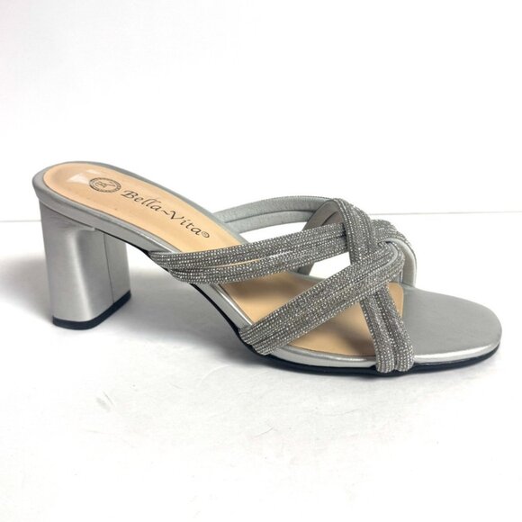 Bella Vita Women’s Carmen Sandal Silver Size 8.5W - Picture 1 of 6